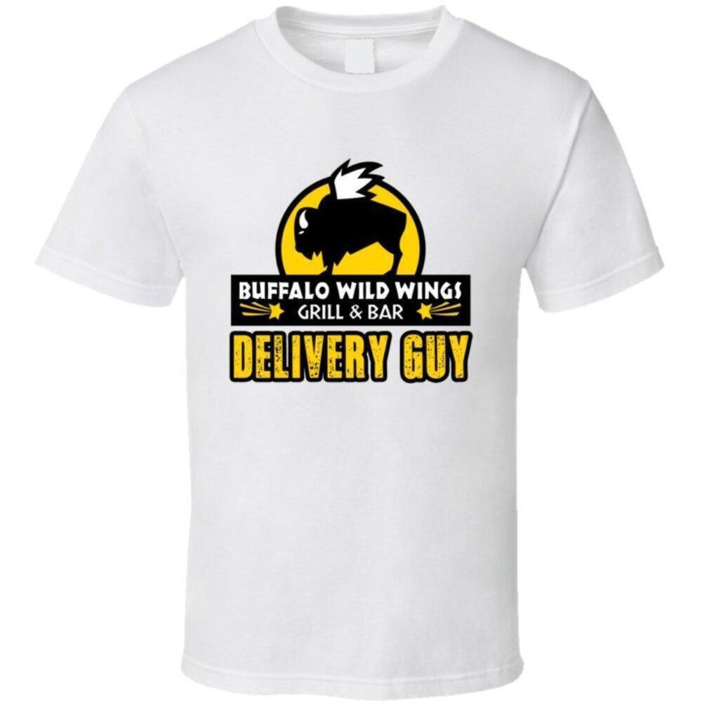 Buffalo Wild Wings Bar Grill Halloween Costume Delivery Guy Graphic Tee 17